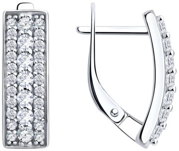 Серьги SOKOLOV 94027265 вес 3.04 г серебро, фианит купить,24999