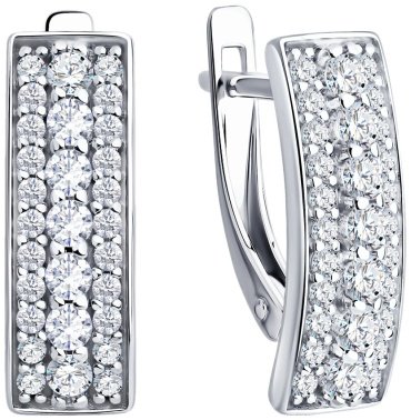 Серьги SOKOLOV 94027265 вес 3.04 г серебро, фианит купить,24999