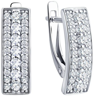 Серьги SOKOLOV 94027265 вес 3.04 г серебро, фианит купить,24999