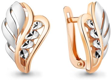 Серьги AQUAMARINE 34078 вес 2.78 г серебро, без вставок купить,23408