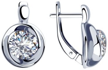 Серьги SOKOLOV 94023279 вес 4.65 г серебро, фианит купить,24422