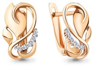 Серьги AQUAMARINE 49212А.6 вес 2.56 г серебро, фианит купить,24539