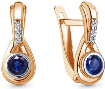 Серьги AQUAMARINE 49435АБ вес 2.21 г серебро, фианит купить,34474