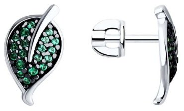 Серьги SOKOLOV 94026468 вес 2.09 г серебро, фианит купить,15390