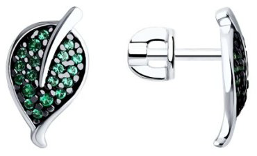 Серьги SOKOLOV 94026468 вес 2.09 г серебро, фианит купить,15390