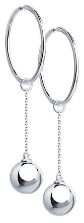 Серьги Diamant 94-124-01473-1 вес 4.12 г серебро, без вставок купить,18768