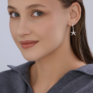 Серьги SOKOLOV 94027216 вес 3.42 г серебро, фианит купить,26456