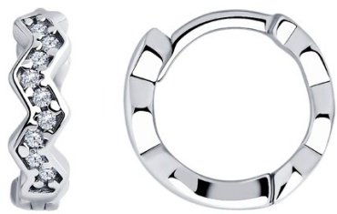 Серьги SOKOLOV 94025970 вес 1.83 г серебро, фианит купить,14364