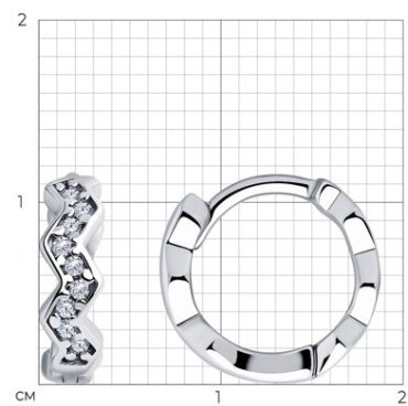 Серьги SOKOLOV 94025970 вес 1.83 г серебро, фианит купить,14364