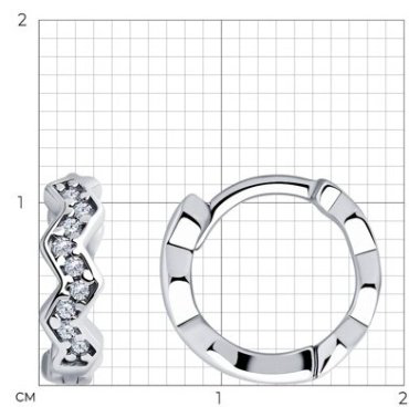 Серьги SOKOLOV 94025970 вес 1.83 г серебро, фианит купить,14364