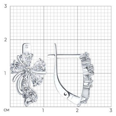 Серьги SOKOLOV 94020248 вес 3.06 г серебро, фианит купить,16576
