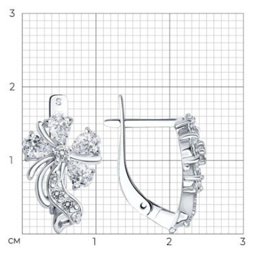 Серьги SOKOLOV 94020248 вес 3.06 г серебро, фианит купить,16576