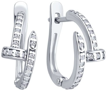 Серьги SOKOLOV 94027214 вес 3.01 г серебро, фианит купить,16997