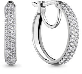 Серьги AQUAMARINE 42435А вес 3.16 г серебро, фианит купить,29087