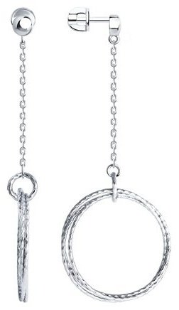 Серьги SOKOLOV 94024446 вес 3.17 г серебро, без вставок купить,17565