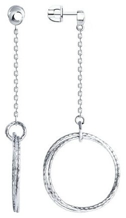 Серьги SOKOLOV 94024446 вес 3.17 г серебро, без вставок купить,17565