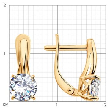 Серьги SOKOLOV Diamonds 93020906 вес 2.55 г серебро, фианит купить,22000