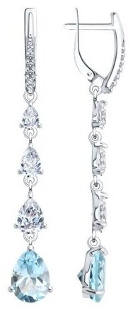 Серьги SOKOLOV 92023020 вес 5.28 г серебро, фианит купить,38661