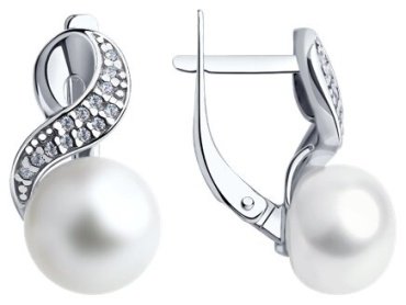 Серьги SOKOLOV 94022592 вес 4.01 г серебро, фианит купить,28728