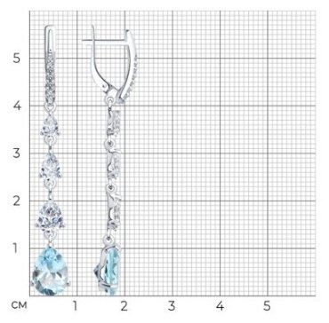 Серьги SOKOLOV 92023020 вес 5.28 г серебро, фианит купить,38661