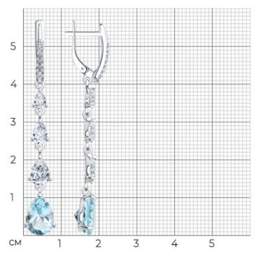 Серьги SOKOLOV 92023020 вес 5.28 г серебро, фианит купить,38661