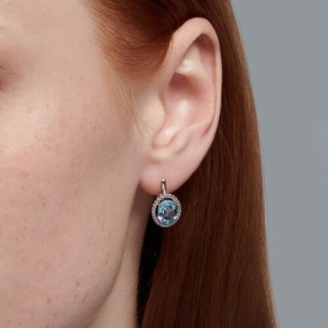 Серьги Diamant 94-320-01999-1 вес 3.46 г серебро, фианит купить,30780