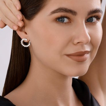 Серьги SOKOLOV 94026880_s вес 5.4 г серебро, фианит купить,32832
