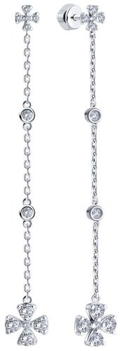 Серьги SOKOLOV 94026480 вес 3.07 г серебро, фианит купить,19350