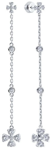 Серьги SOKOLOV 94026480 вес 3.07 г серебро, фианит купить,19350