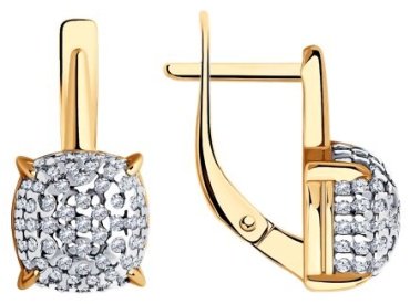Серьги Diamant 93-120-01827-1 вес 3.34 г серебро, фианит купить,24150