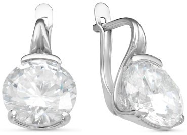 Серьги Красная пресня 33810114Д вес 8.69 г серебро, фианит купить,39075