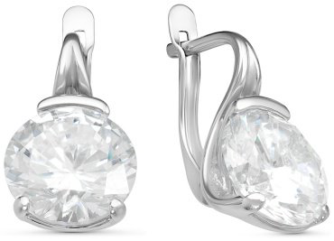 Серьги Красная пресня 33810114Д вес 8.69 г серебро, фианит купить,39075