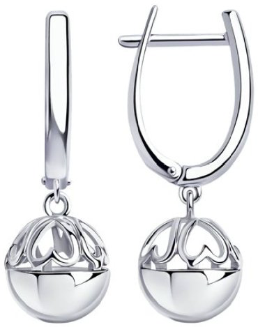 Серьги Diamant 94-121-00960-1 вес 4.29 г серебро, без вставок купить,20850