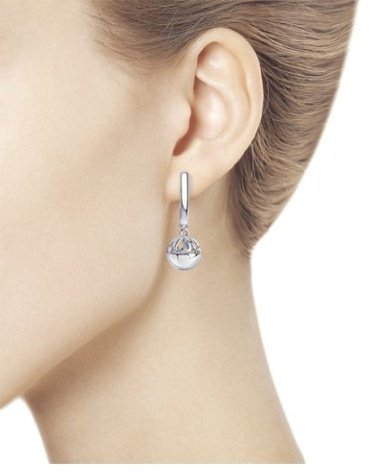 Серьги Diamant 94-121-00960-1 вес 4.29 г серебро, без вставок купить,20850