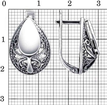 Серьги Красная пресня 33012082 вес 7.8 г серебро, без вставок купить,37999