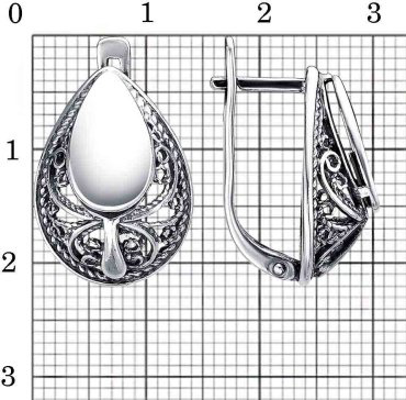 Серьги Красная пресня 33012082 вес 7.8 г серебро, без вставок купить,37999