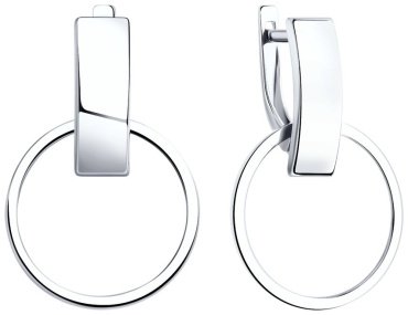 Серьги SOKOLOV 94023397-sk23 вес 3.36 г серебро, без вставок купить,25486