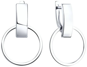 Серьги SOKOLOV 94023397-sk23 вес 3.36 г серебро, без вставок купить,25486