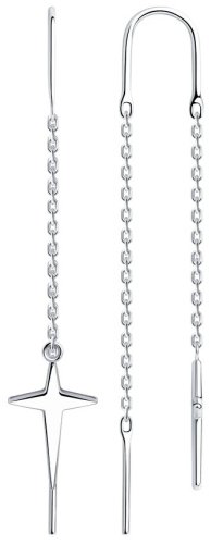 Серьги-цепочки SOKOLOV 94024813-sk23 вес 1.73 г серебро, без вставок купить,15390