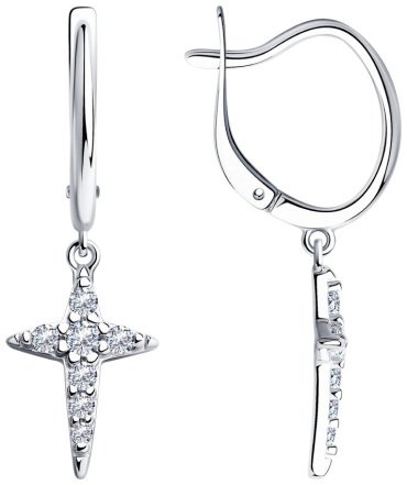 Серьги SOKOLOV 94024837 вес 2.94 г серебро, фианит купить,22572