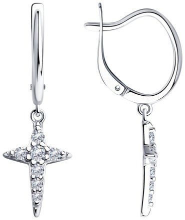 Серьги SOKOLOV 94024837 вес 2.94 г серебро, фианит купить,22572
