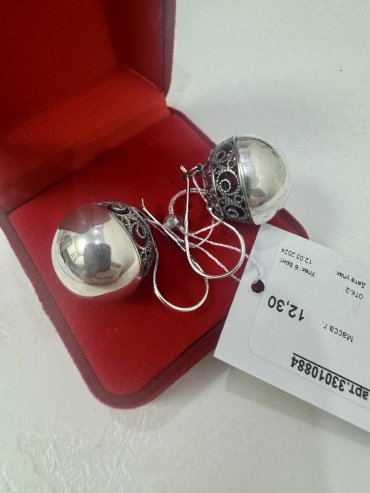 Серьги Красная пресня 33010884 вес 12.3 г серебро, без вставок купить,73872