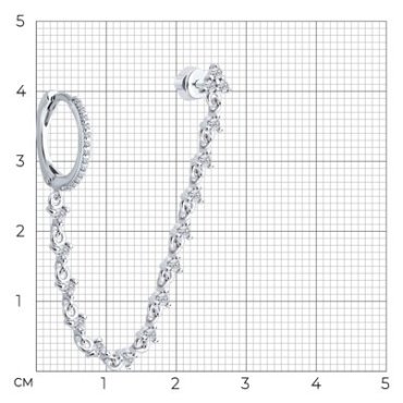 Серьги SOKOLOV 94170364 вес 3.2 г серебро, фианит купить,26735