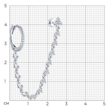 Серьги SOKOLOV 94170364 вес 3.2 г серебро, фианит купить,26735