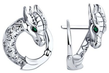 Серьги SOKOLOV S94026631_s вес 7.26 г серебро, фианит купить,54859