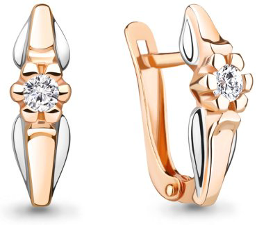 Серьги AQUAMARINE 48937А.6 вес 2.1 г серебро, фианит купить,28523