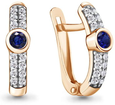 Серьги AQUAMARINE 48636АБ вес 2.04 г серебро, фианит купить,20500