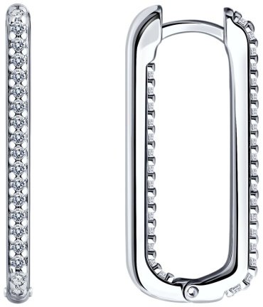Серьги SOKOLOV 94025942 вес 4.78 г серебро, фианит купить,27010