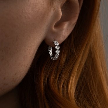 Серьги SOKOLOV 94025080 вес 4.31 г серебро, фианит купить,21470