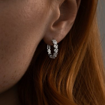 Серьги SOKOLOV 94025080 вес 4.31 г серебро, фианит купить,21470